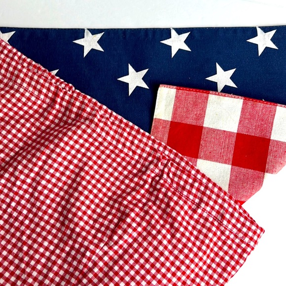 Stars and Plaid Reversible Placemat July 4th - Picture 8 of 8